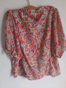 Bohemian Paisley Print Blouse