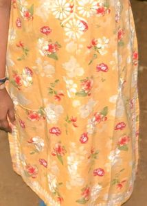Yellow Floral Kurta with Blue Palazzo