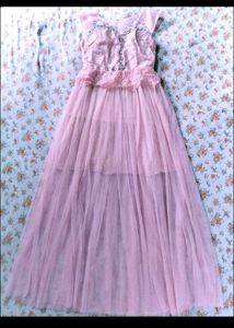 Elegant Pink Tulle Gown