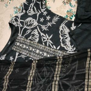 Elegant Black Kurta Set with Dupatta