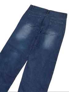 Classic Blue Wash Wide Leg Jeans