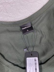 Men green tank top