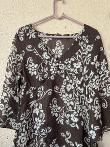 Bohemian Floral Print Tunic Top