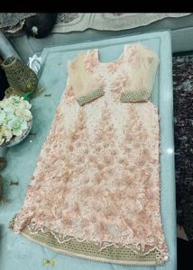 Beautiful Peach Kurta Set with Dupatta