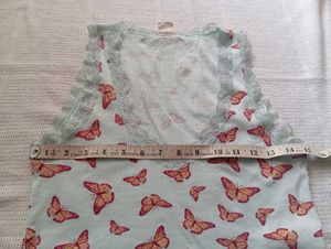 Cute Butterfly Print Cropped Tank Top