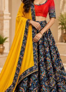 Cotton chaniya choli with padded de
