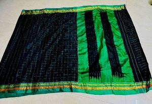 Black silk saree