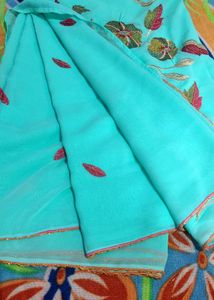 Embroidered Silk Saree