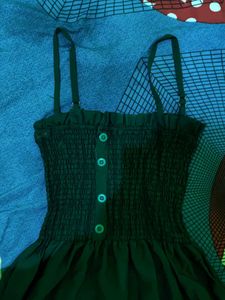 Green Sundress with White Cover-Up