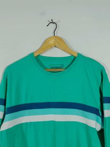 Sea Green Printed T-Shirt For Men's