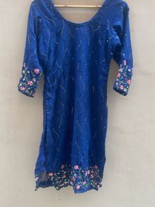 Royal Blue Embroidered Kurta