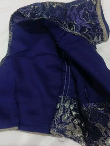 Elegant Purple Lace Saree with.blouse