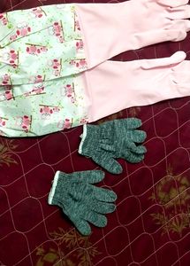 Hand Gloves For Kitchen Long Sleeves Safety Kitchen Gloves For Dish-Washing, Cleaning