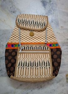 Woven Jute Backpack