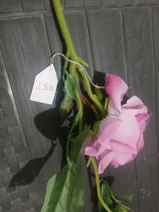 Artificial Pink Rose Stem