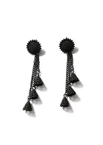 Stylish Black Dangle Earrings