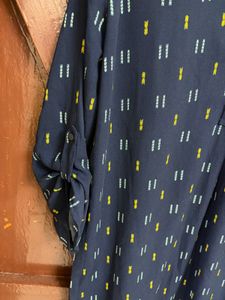Stylish Navy Printed Tunic kurti