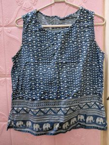 Elephant Print Tank Top