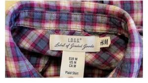 Purple Plaid Button-Up Shirt
