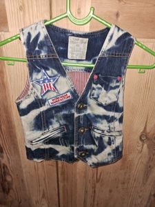 Denim Vest with Patches
