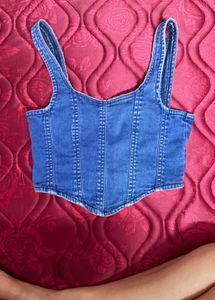 Denim Corset Top
