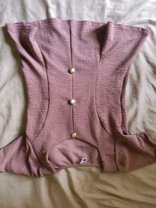 Chic Pink Textured Peplum Top