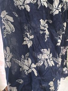 Navy Floral scarf for daily use