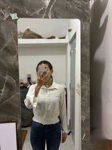 Chic White Button-Up Shirt