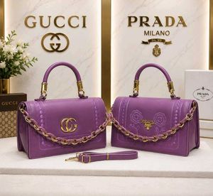 Handbag with Gold Accents