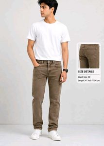 Urban United Men’s Denim Khakhi Br Jeans (Size-30)