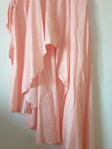 Pink High-Low Button-Up Dress