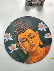 Buddha painting realistic work acrylic