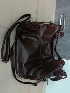 Chic Brown Leather Handbag