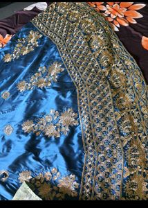 Stunning Blue Embroidered Lehenga Choli