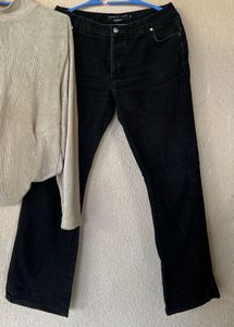 Black Straight Leg Jeans