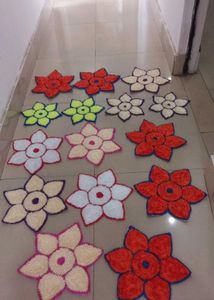 Handmade Rangoli Flower Design Set