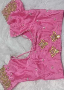 Exquisite Pink Embroidered Saree
