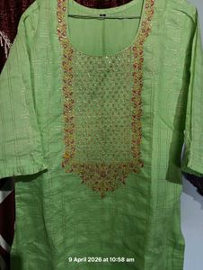 Light Green Embroidered Kurta