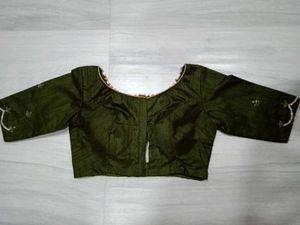 Elegant Green Silk Blouse