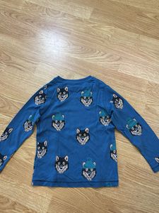 M&amp;S Kids Wolf Print Long Sleeve T-Shirt