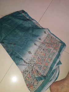 Blue Printed Dupatta