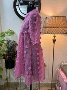 Chic Pink Textured Mini Dress