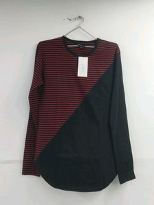 Men's Striped Long Sleeve Tunic Top