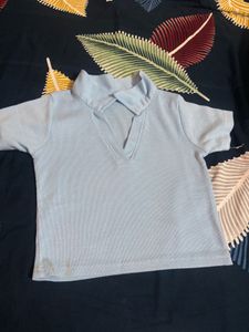 Light Blue Collared T-Shirt