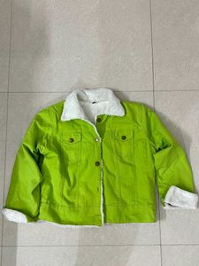 Green Sherpa Lined Jacket 🍀
