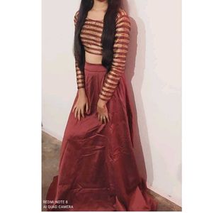 Brown Lehnga And Duppata