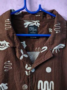 Max Brown Graphic Print Short Sleeve Shirt