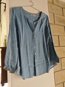 Light Blue Button-Up Tunic