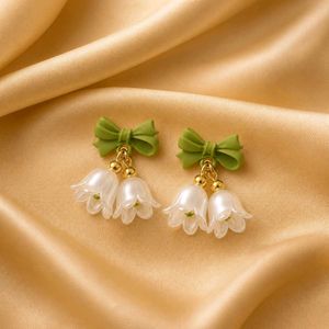 Cute Lily of the Valley Bow Earrings