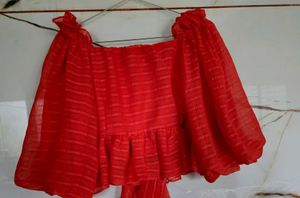 Chic Orange Tie-Front Crop Top